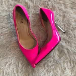 Hot pink guess heels